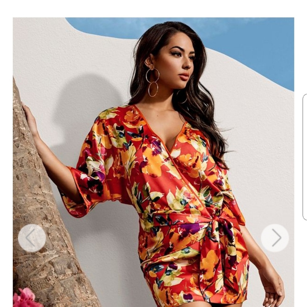 Marciano Bold Print Kimono Dress